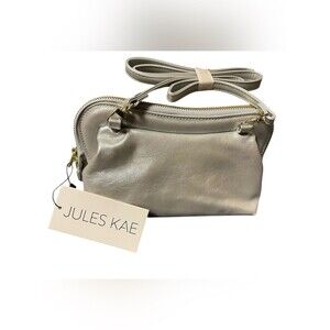 NWT Jules Kane Metallic Vegan Leather Crossbody Handbag